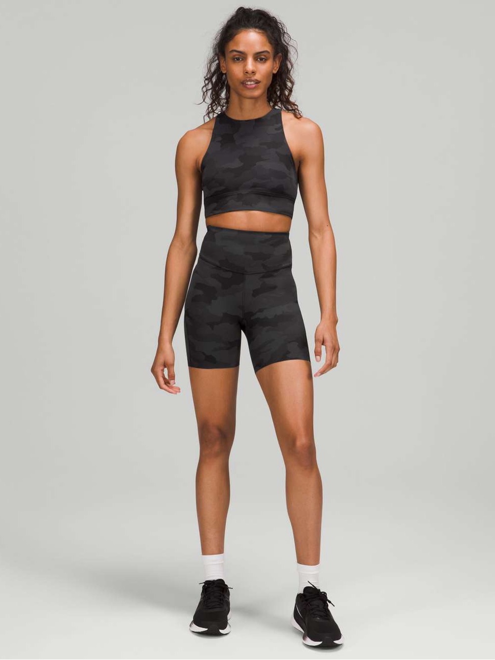 lululemon athletica Black Camo High-Rise Bike Shorts